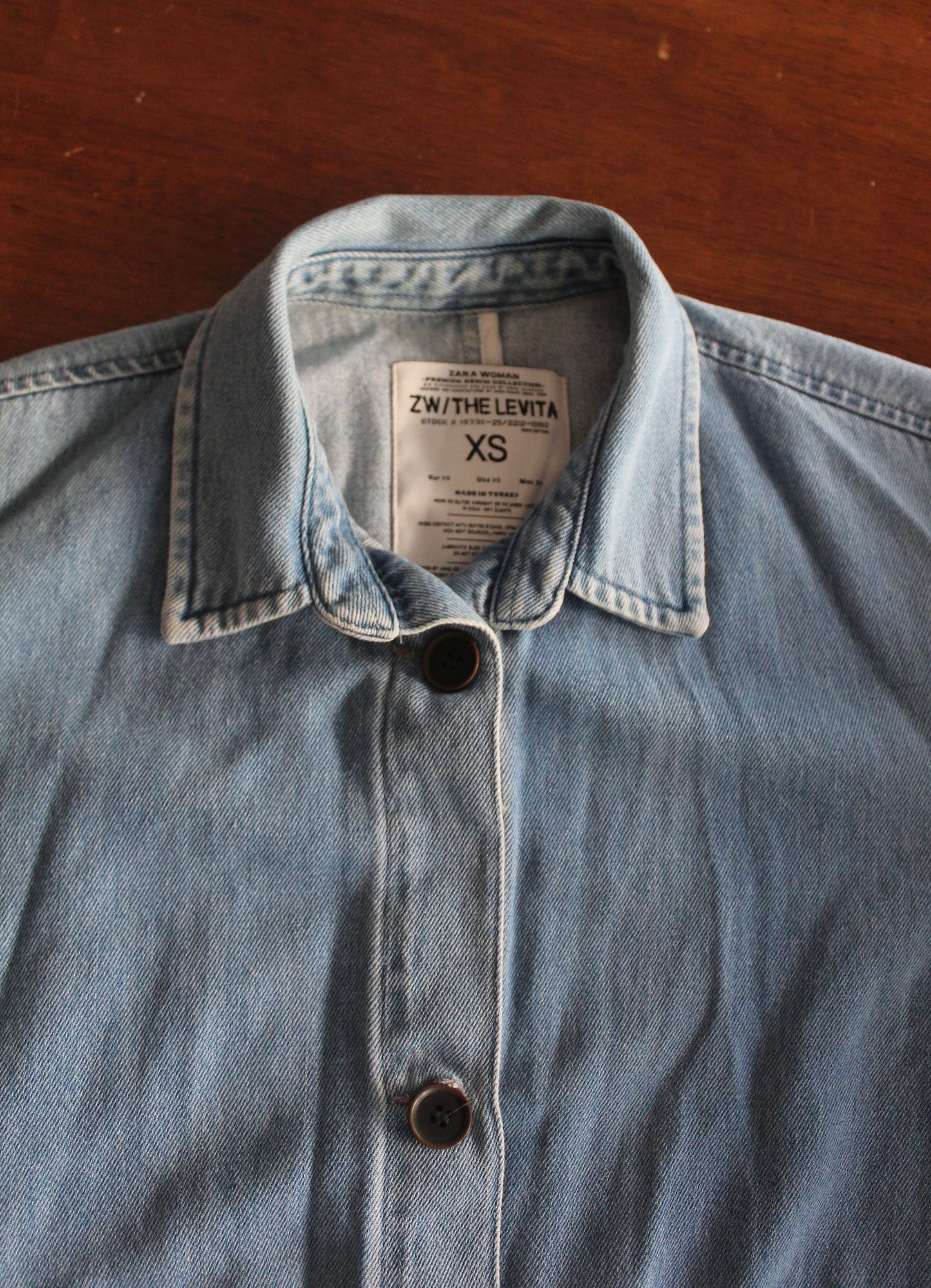 Zara Denim Overcoat