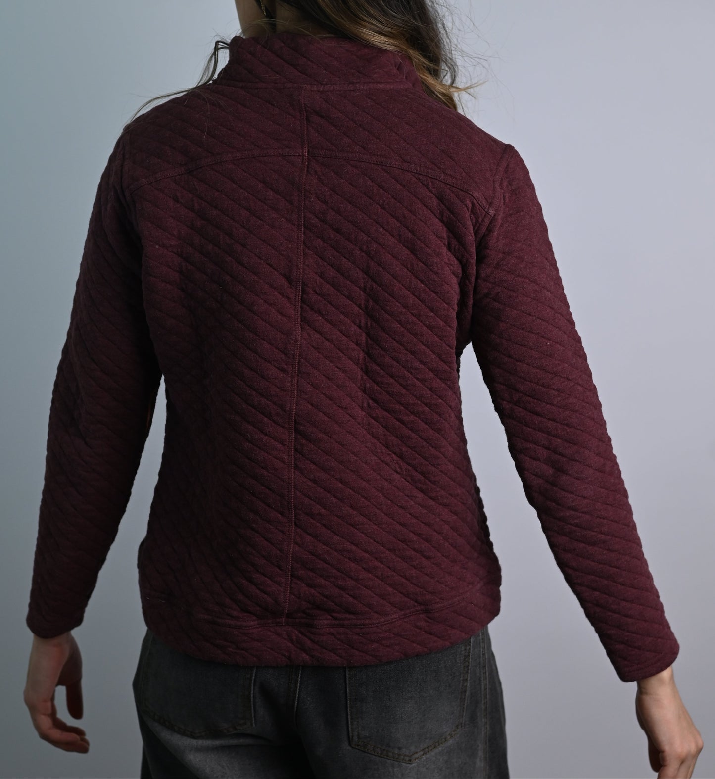 Maroon Quilted Sweater
