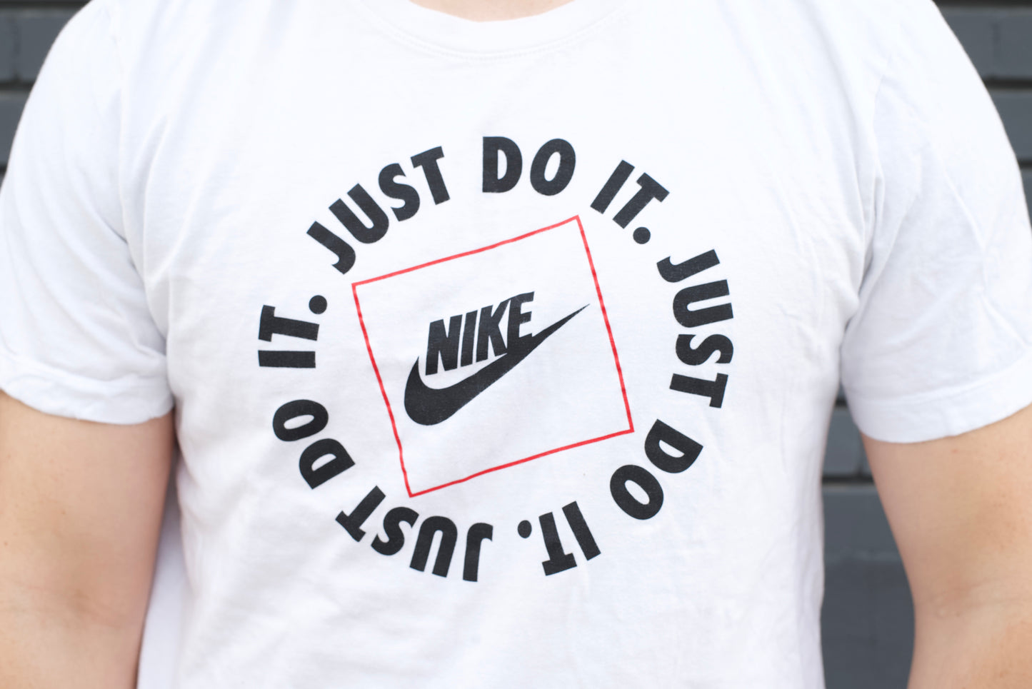 White Nike Just Do It Tee