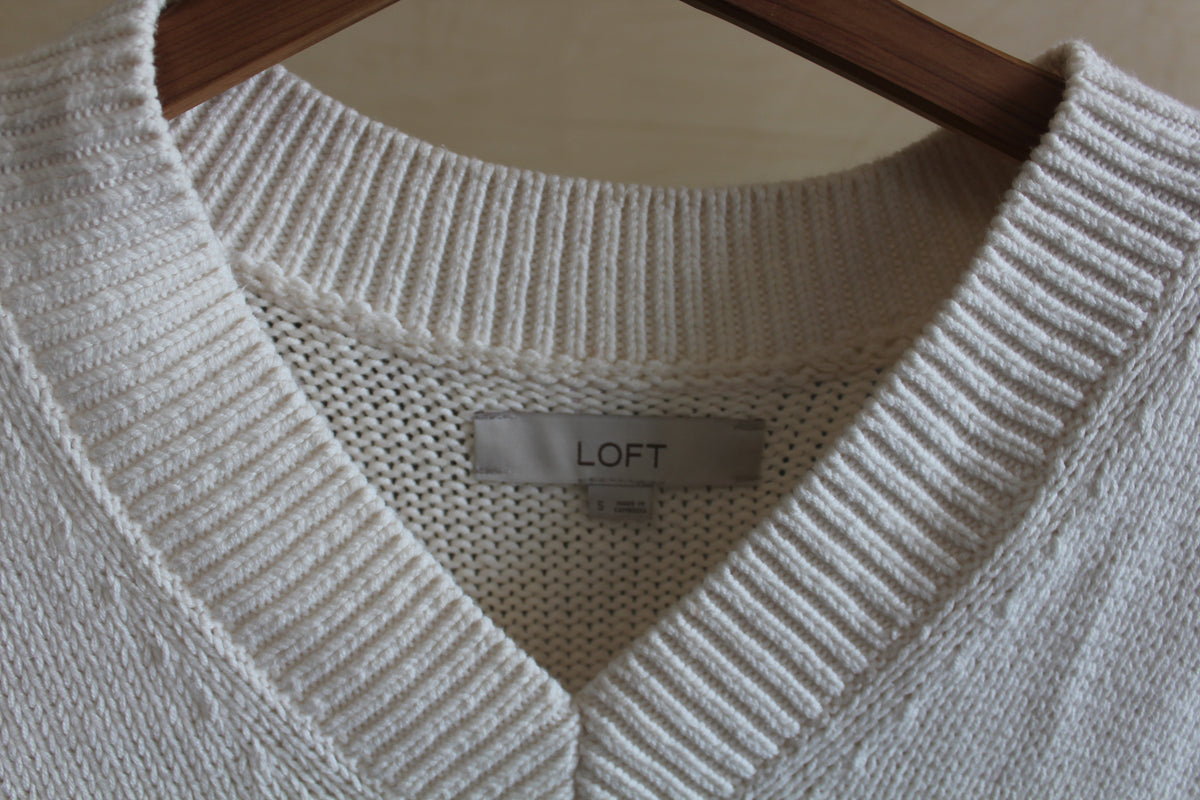 Loft Cream Sweater Vest