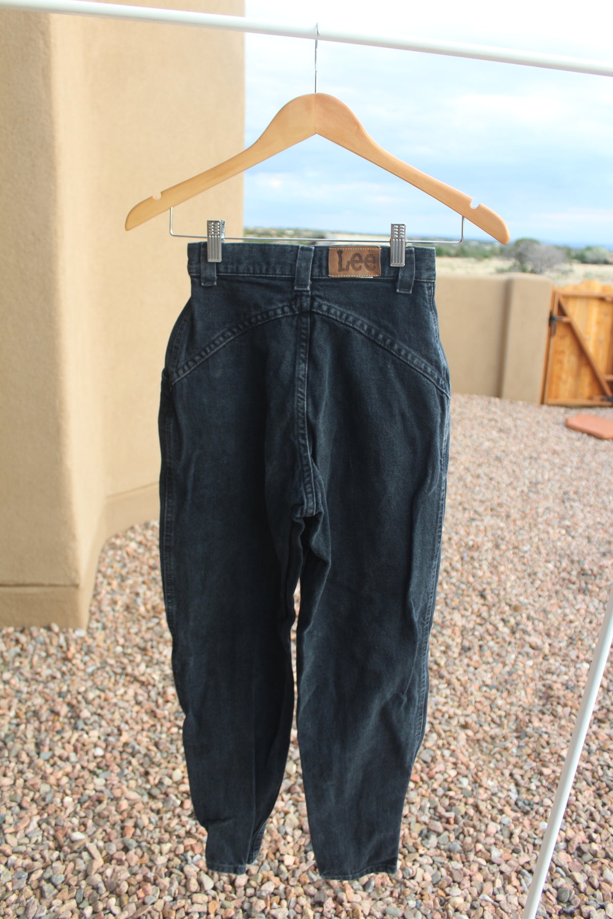 Black Pleated Jeans
