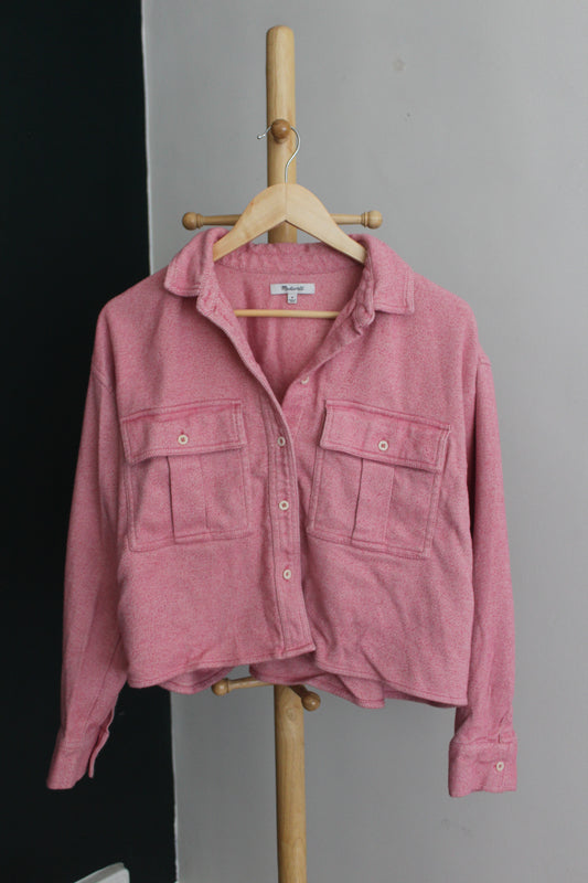 Pink Madewell Button Top