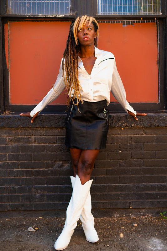 Black Pleather Skirt