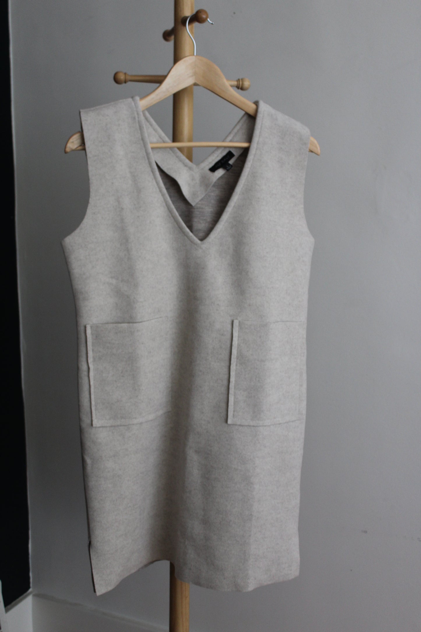 Wool V-neck Dress