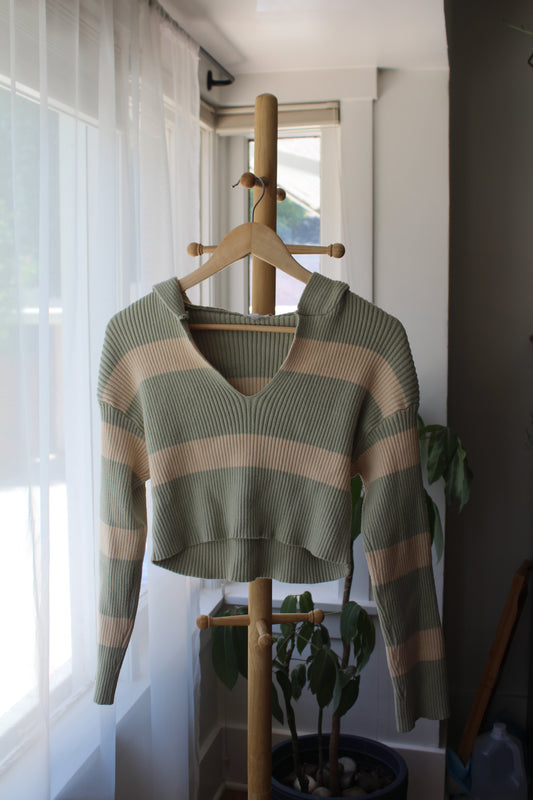 Green Cropped Knit