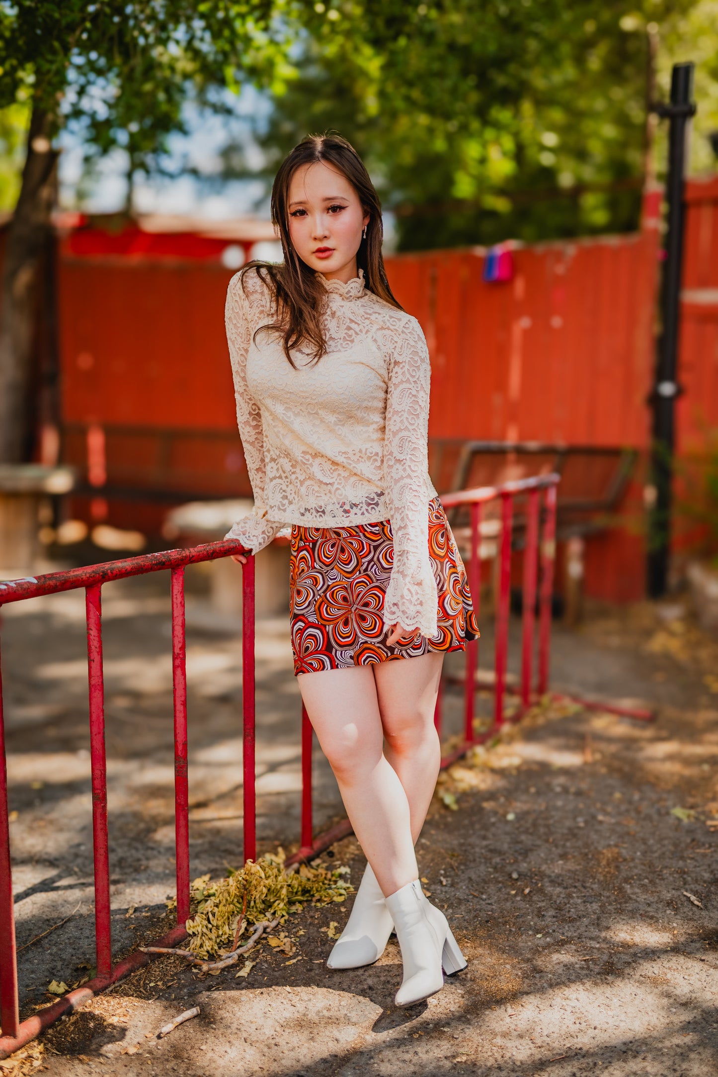 Long-sleeve Lace Top