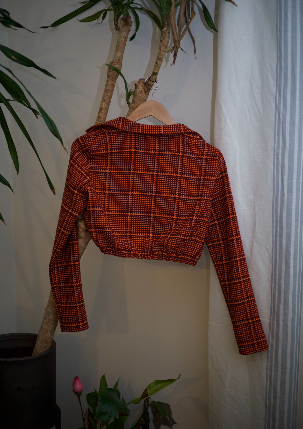 Orange/Maroon Print Jacket
