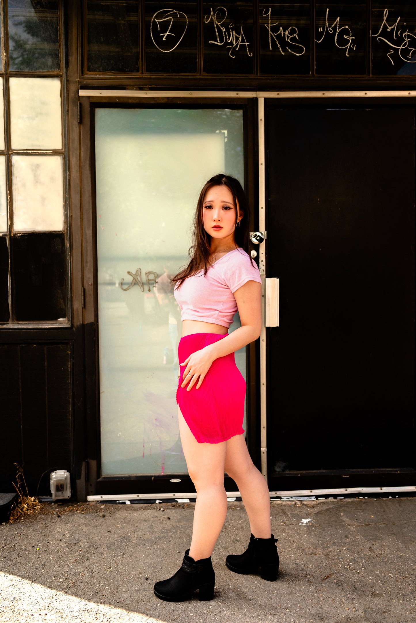 Hot Pink Mini-skirt