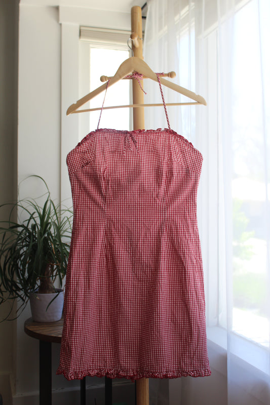 Red Gingham Picnic Sundress