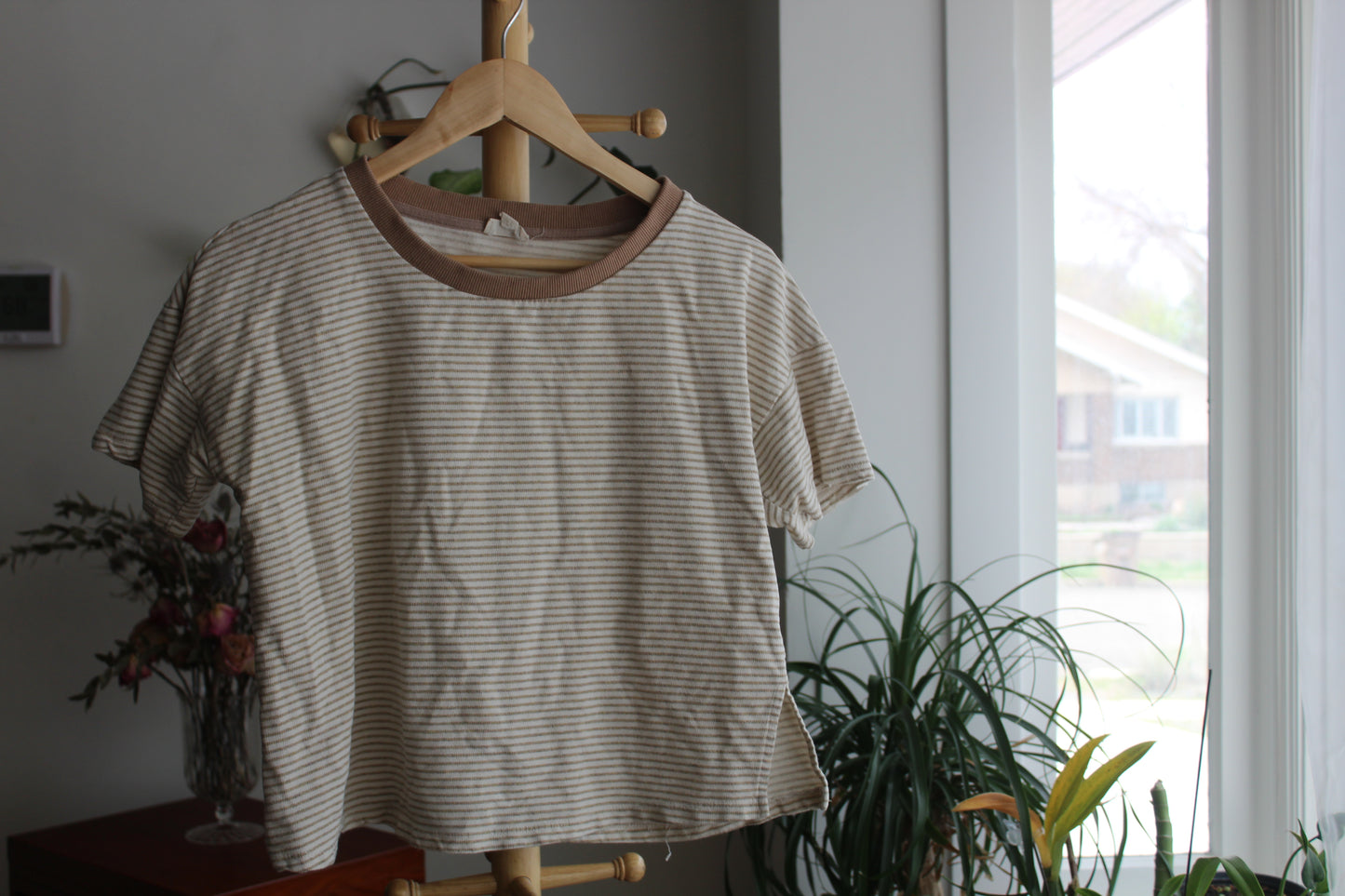 Cream & Beige Striped Tee