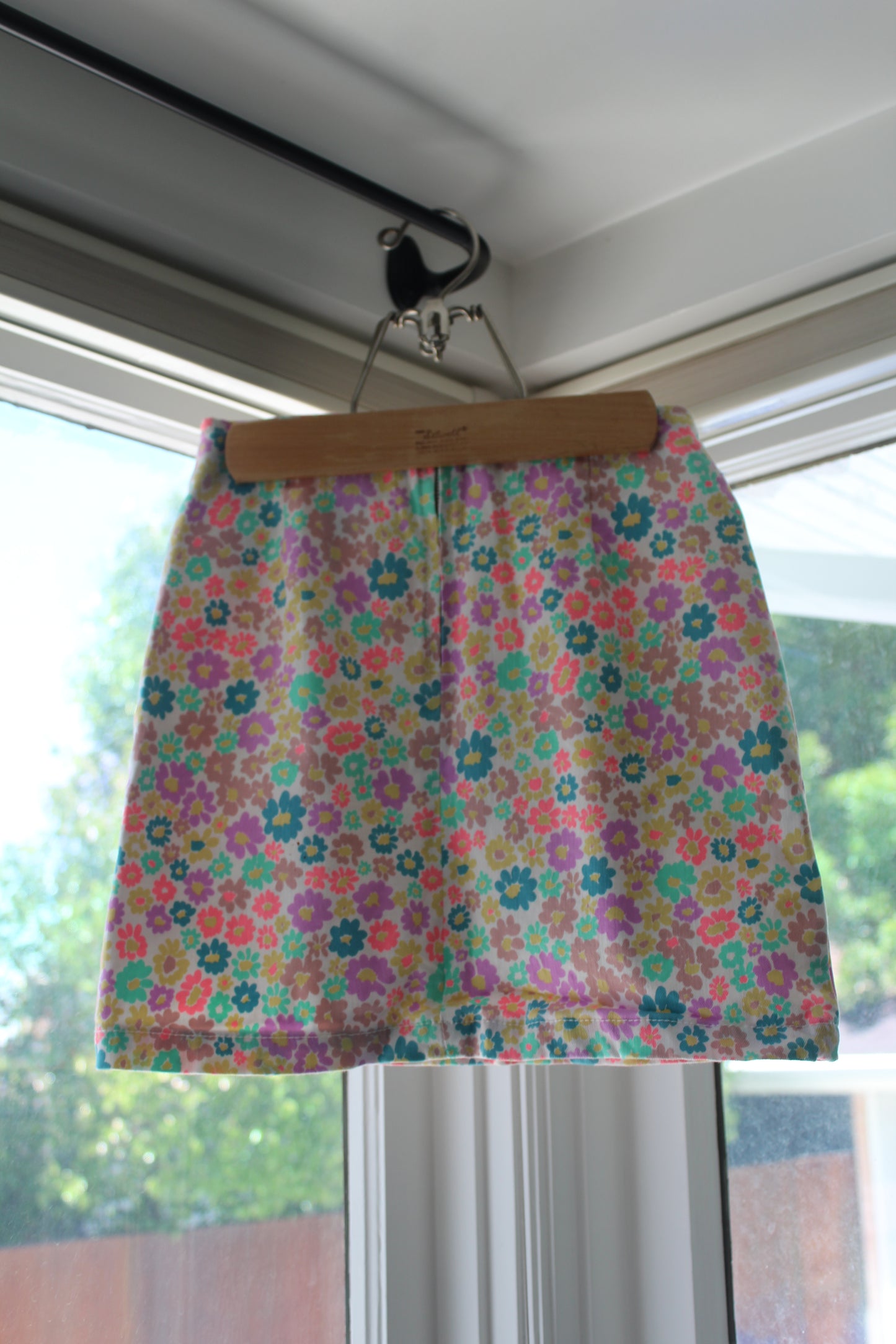 Bright Pastel Flower Mini-skirt