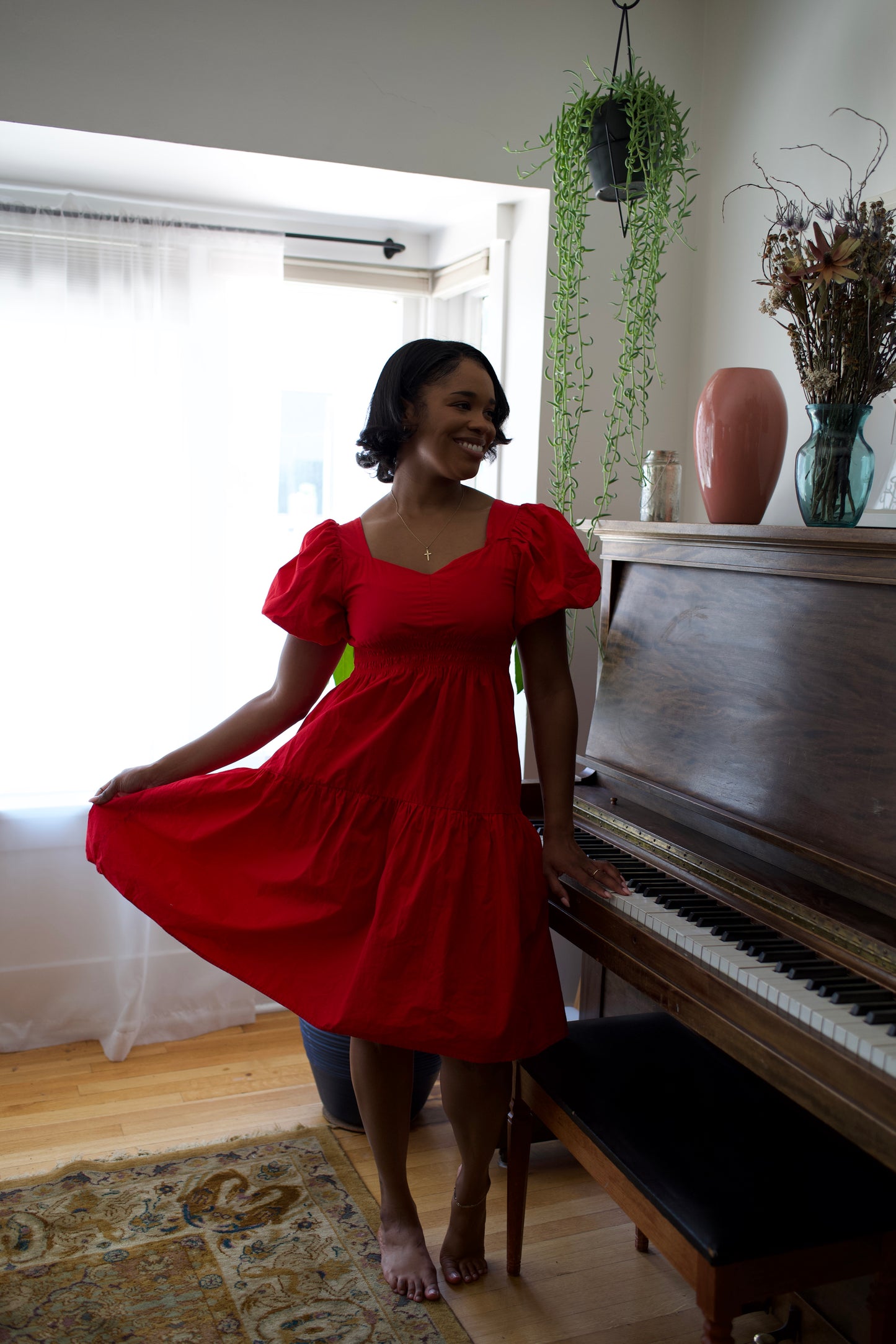 Red Puffy Dress