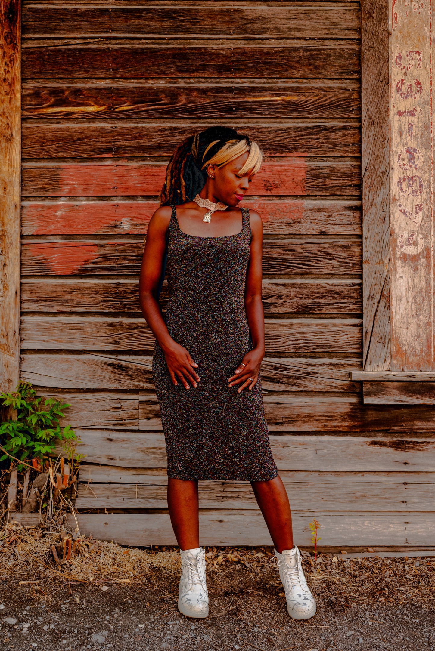 Black Rainbow Sparkles Dress