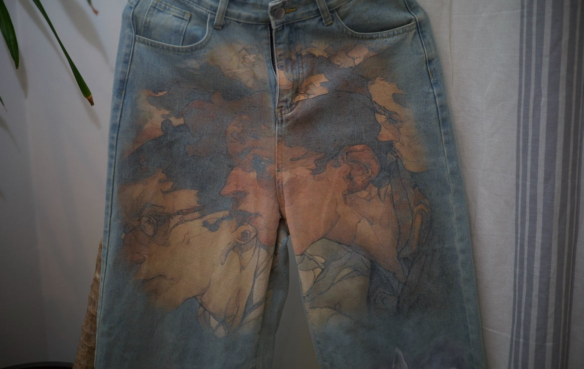 Unisex Painted Jeans