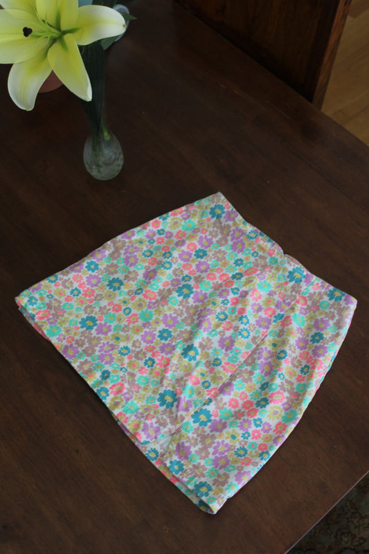 Bright Pastel Flower Mini-skirt