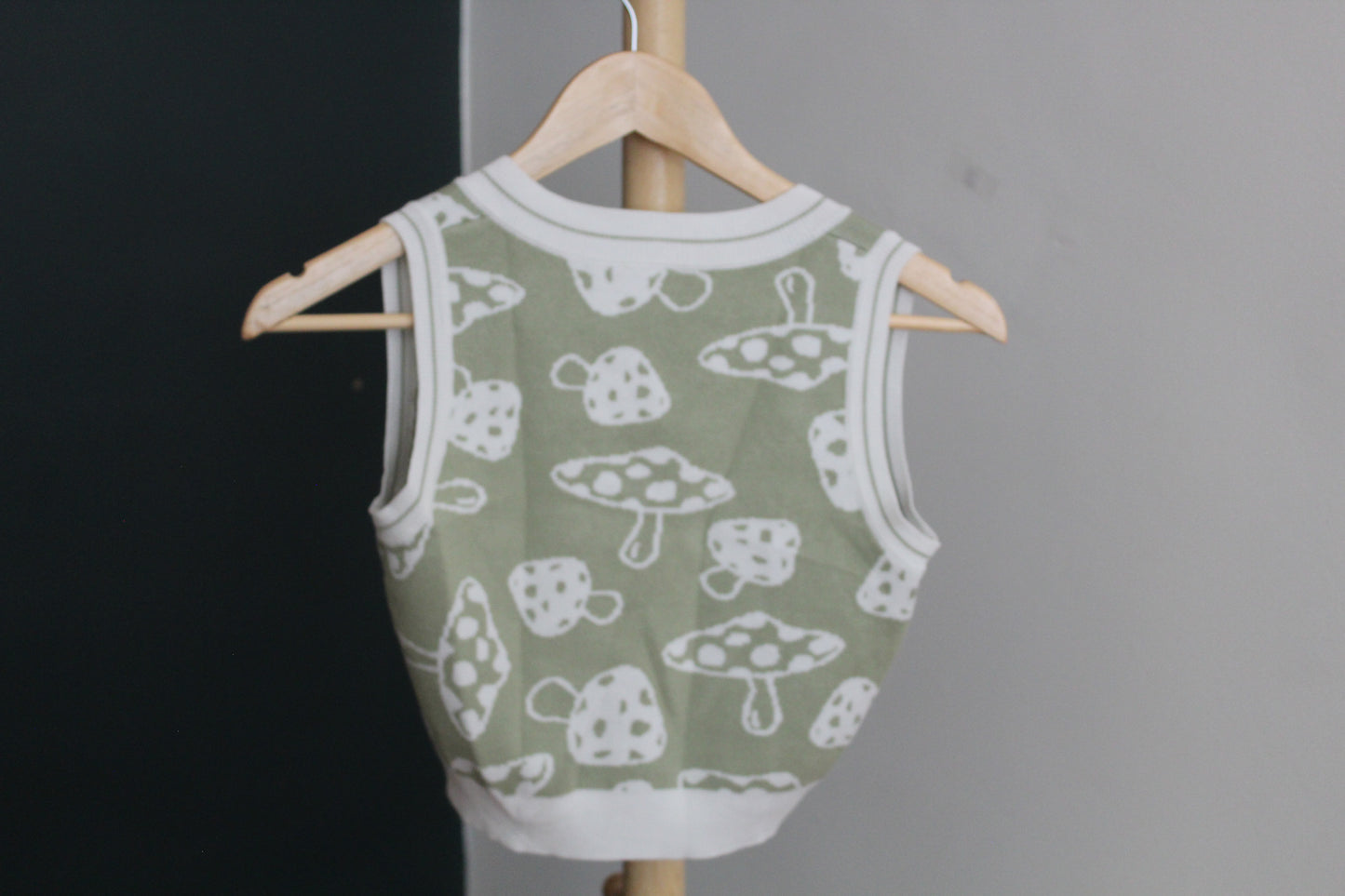 Green Mushroom Knit Tank