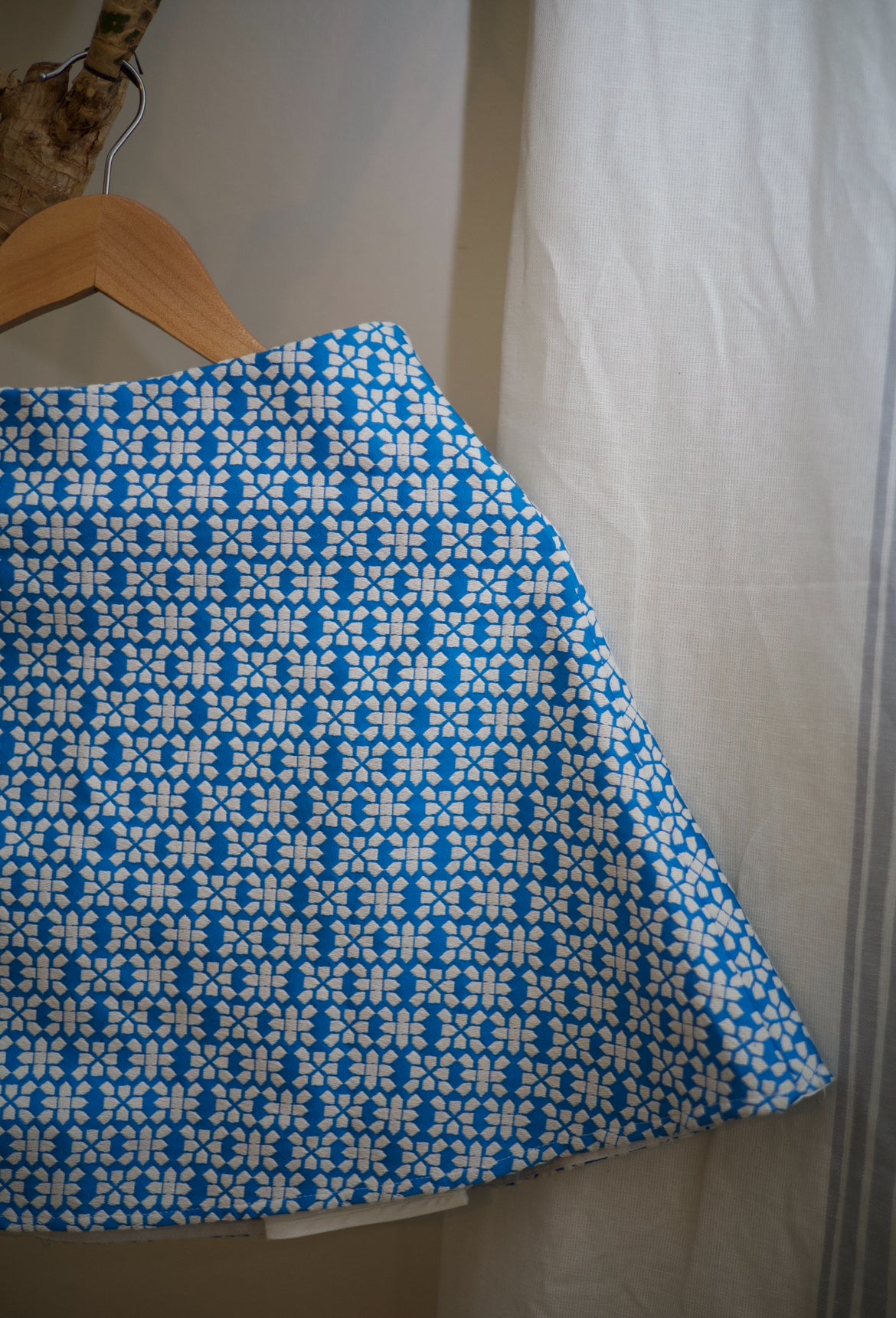 Blue Abstract Skirt