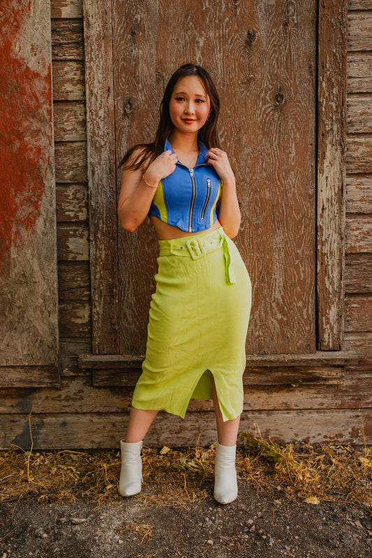 Neon Green Skirt