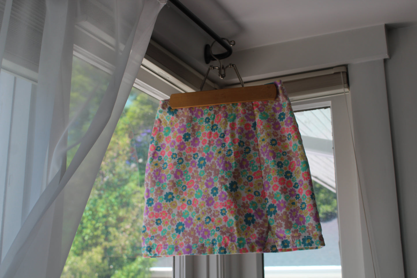 Bright Pastel Flower Mini-skirt