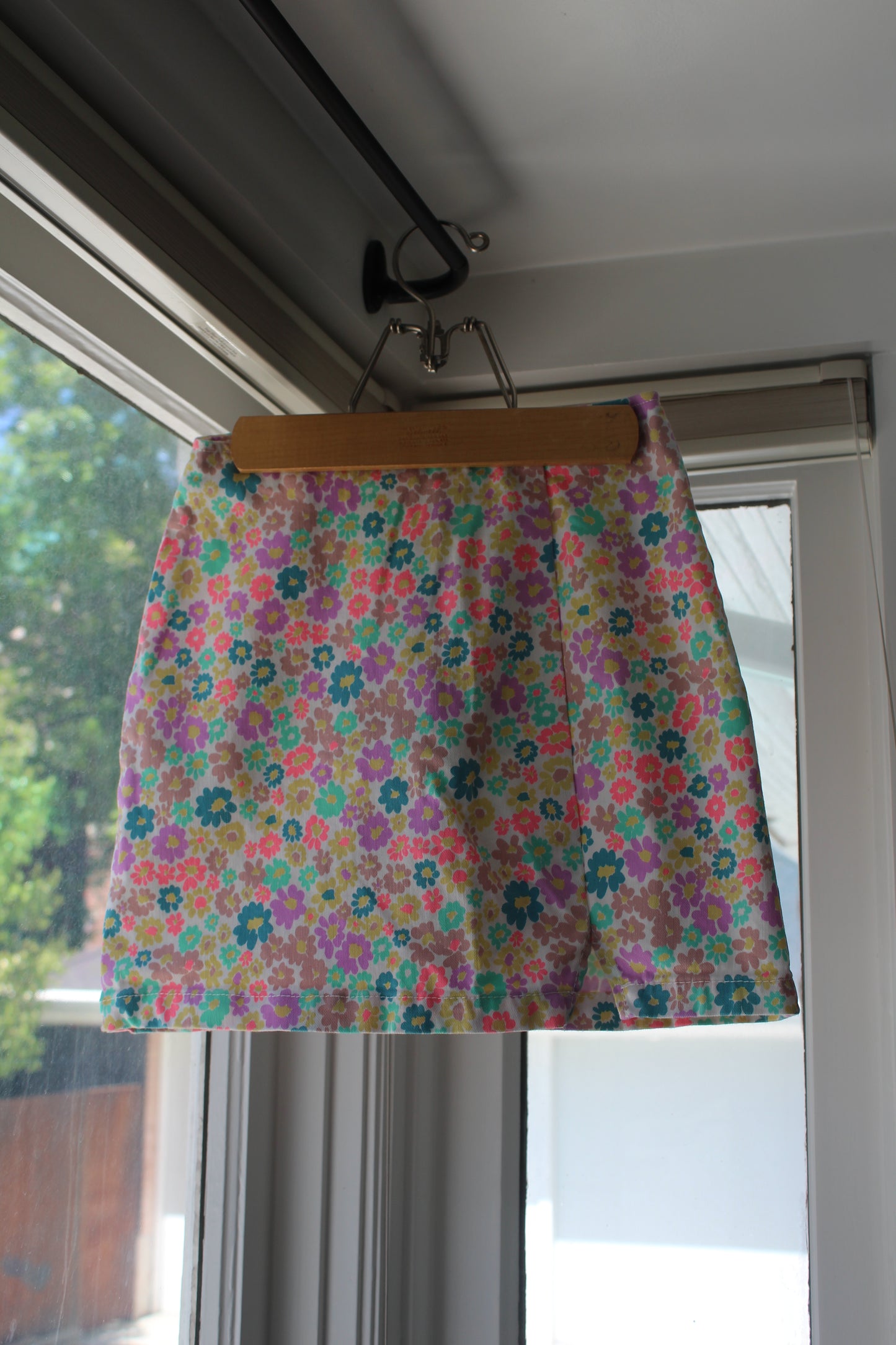 Bright Pastel Flower Mini-skirt