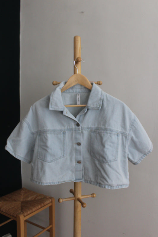 Cropped Jean Shirt