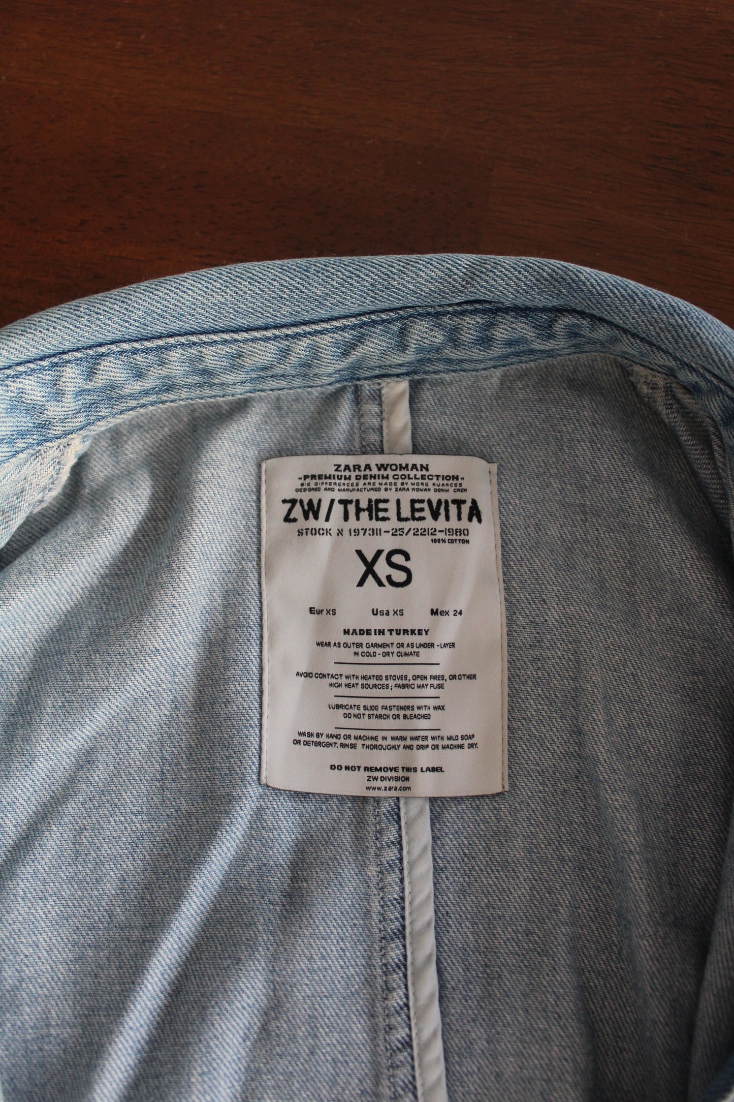 Zara Denim Overcoat