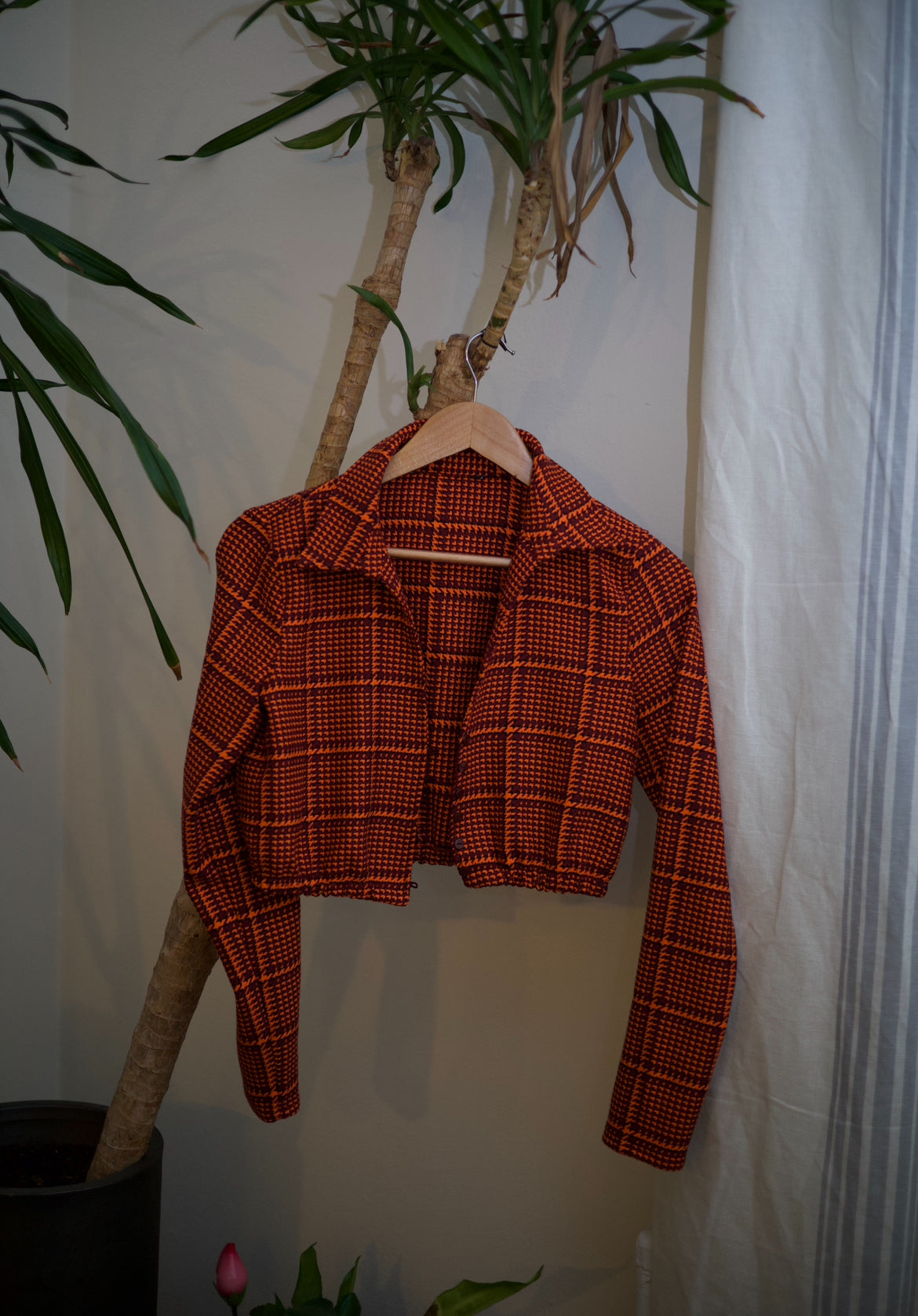Orange/Maroon Print Jacket