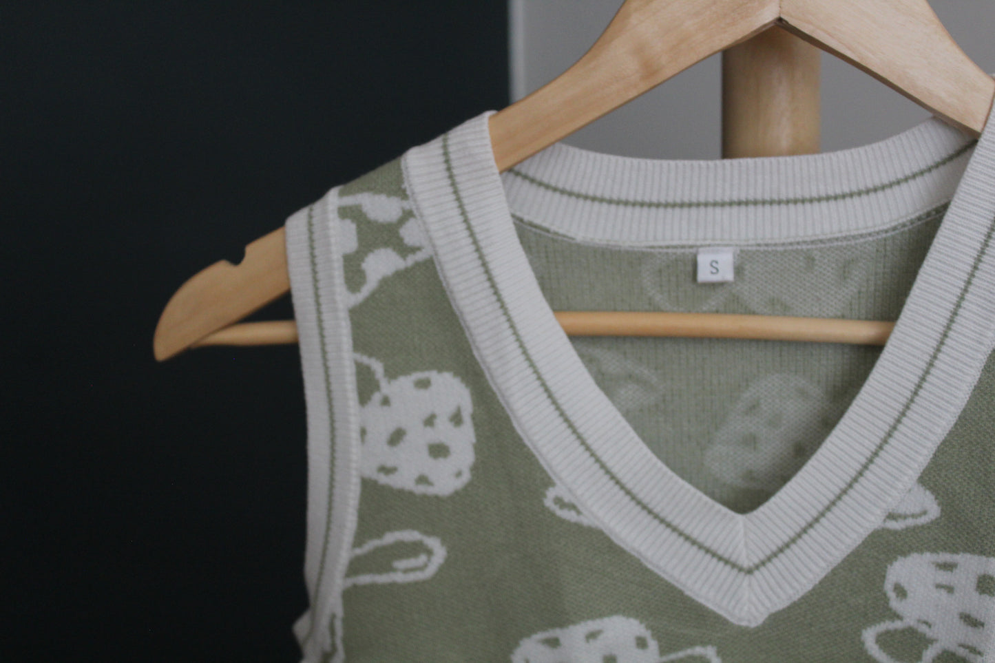Green Mushroom Knit Tank