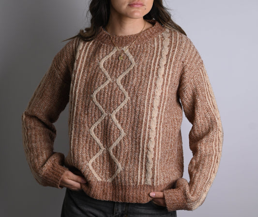 Pink & Cream Sweater