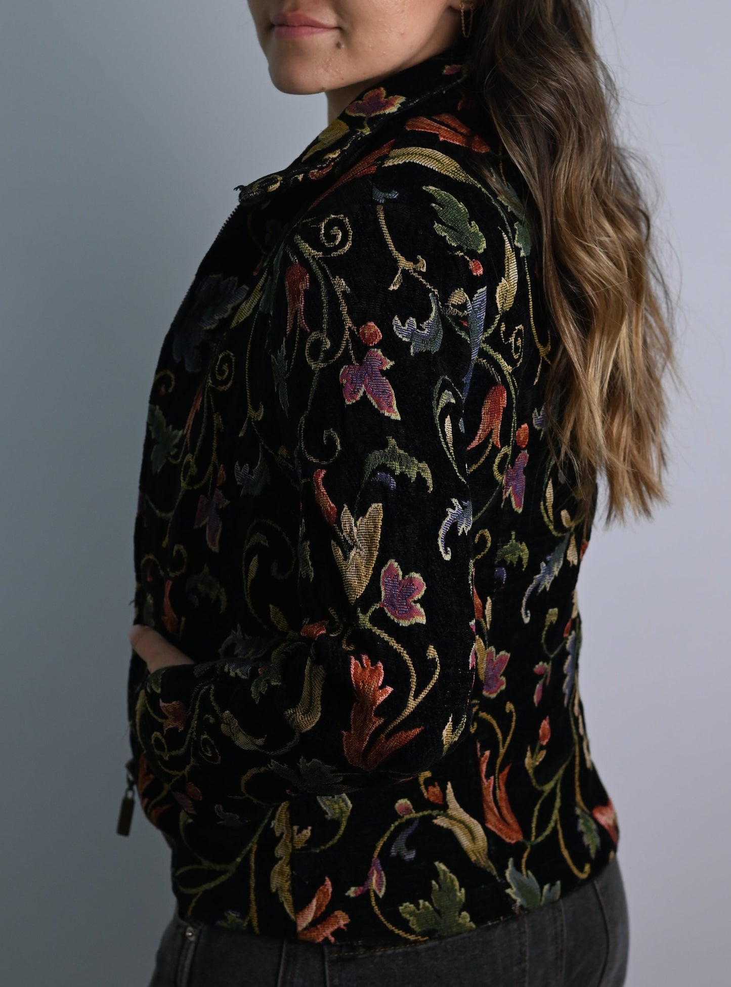 Black Floral Jacket