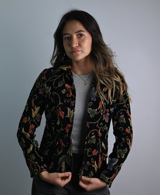 Black Floral Jacket