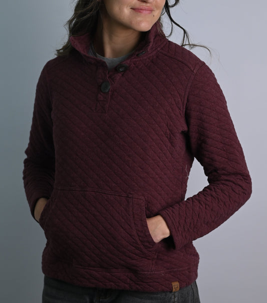 Maroon Quilted Sweater
