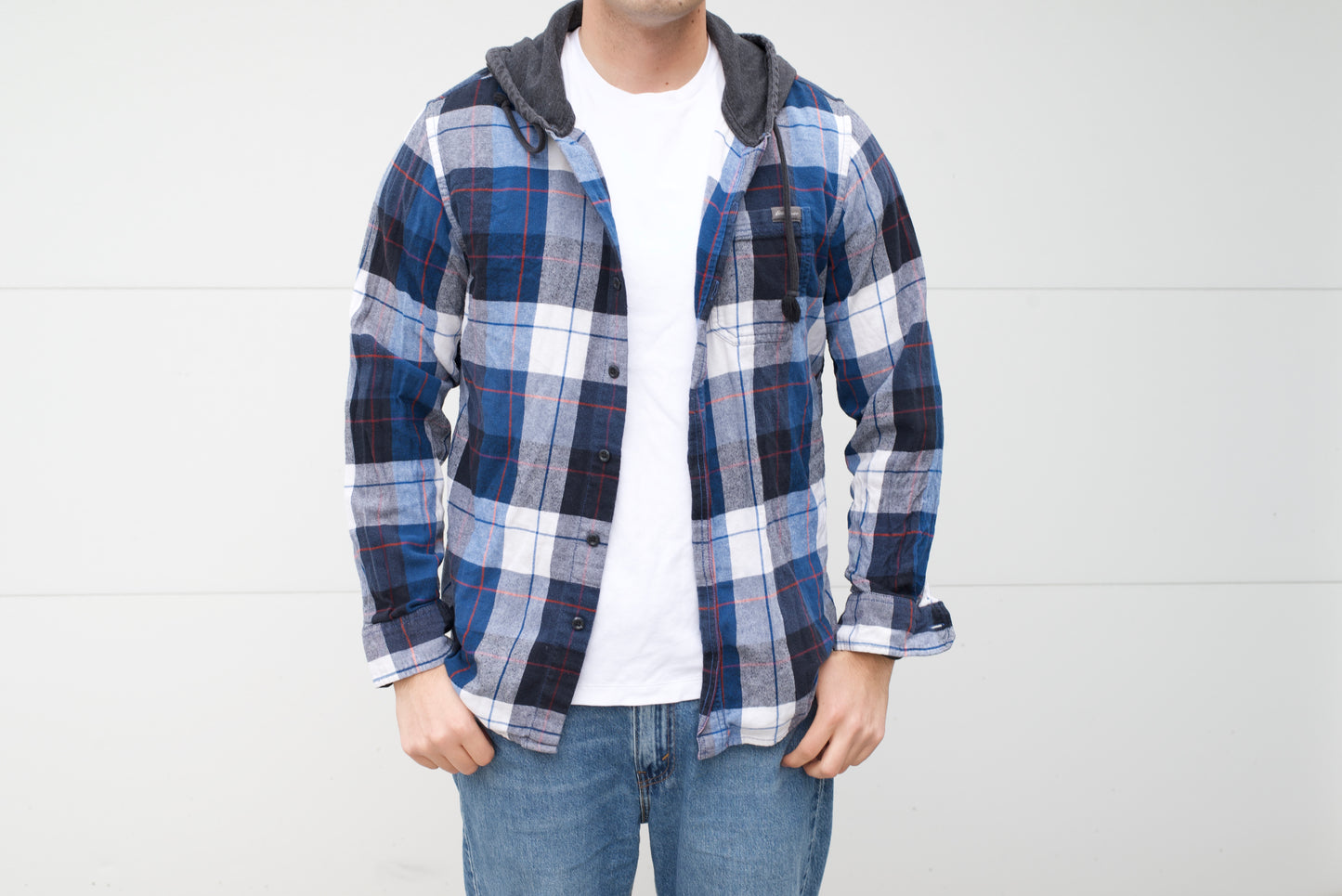 Eddie Bauer Blue Flannel w/ Hood