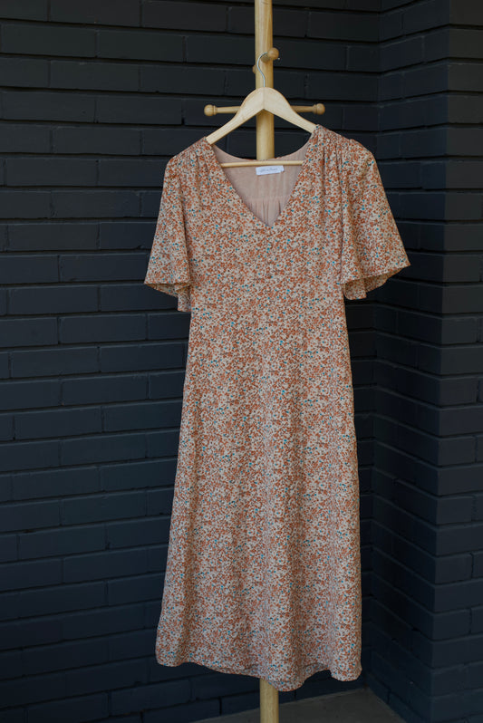 Orange Floral Sundress