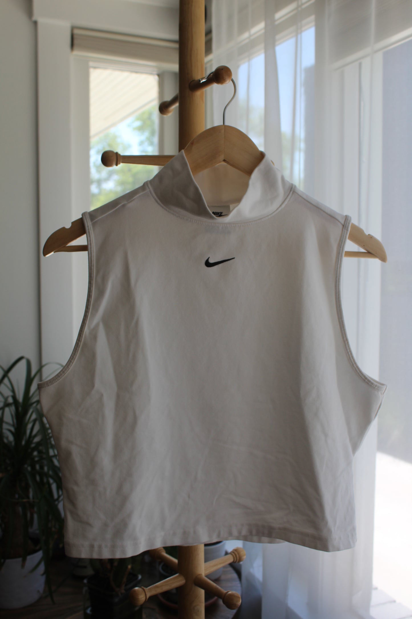 Nike White Turtleneck Tank