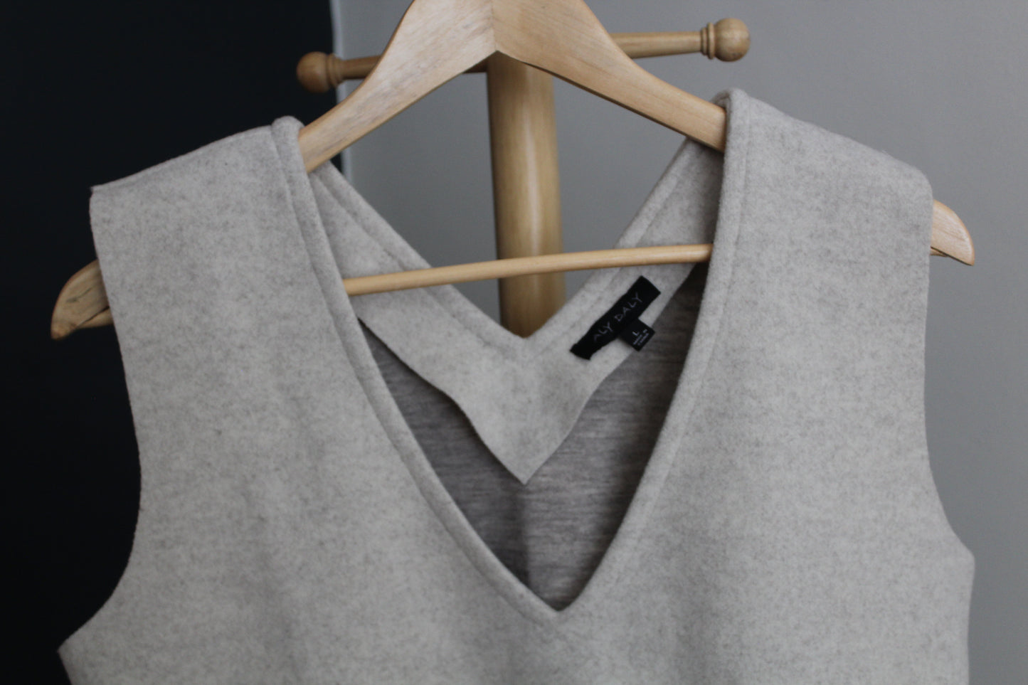 Wool V-neck Dress