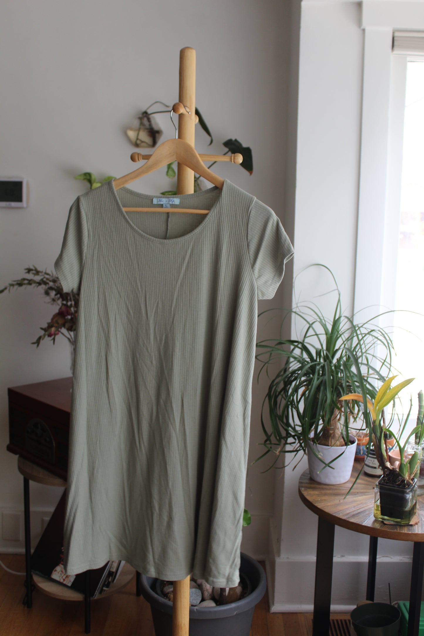 Sage T-shirt Dress