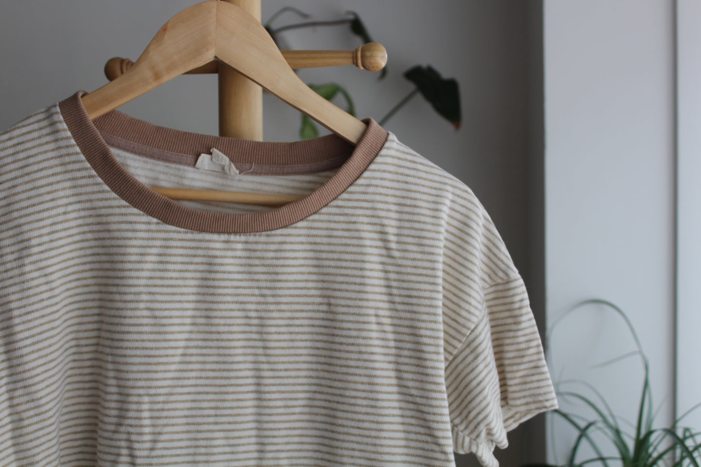 Cream & Beige Striped Tee