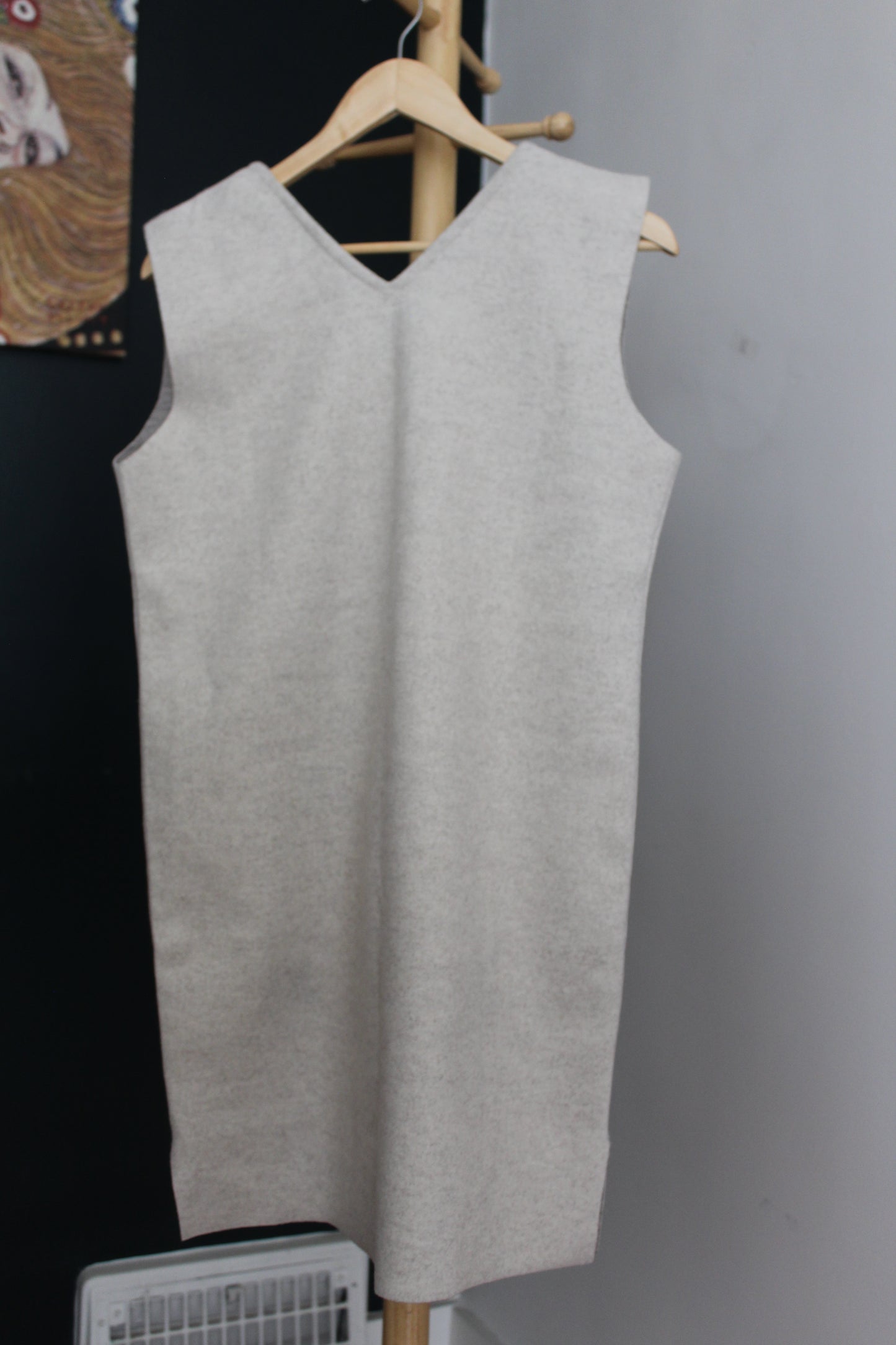Wool V-neck Dress