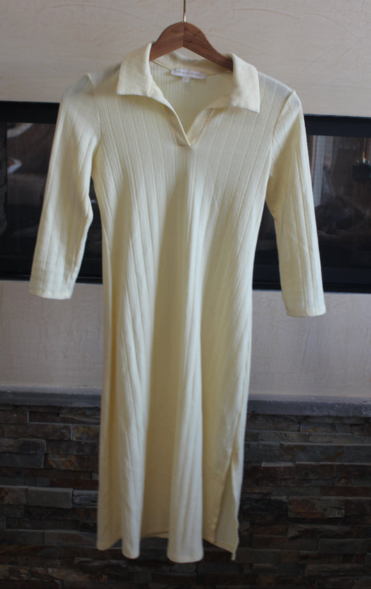 Butter Yellow Polo Dress