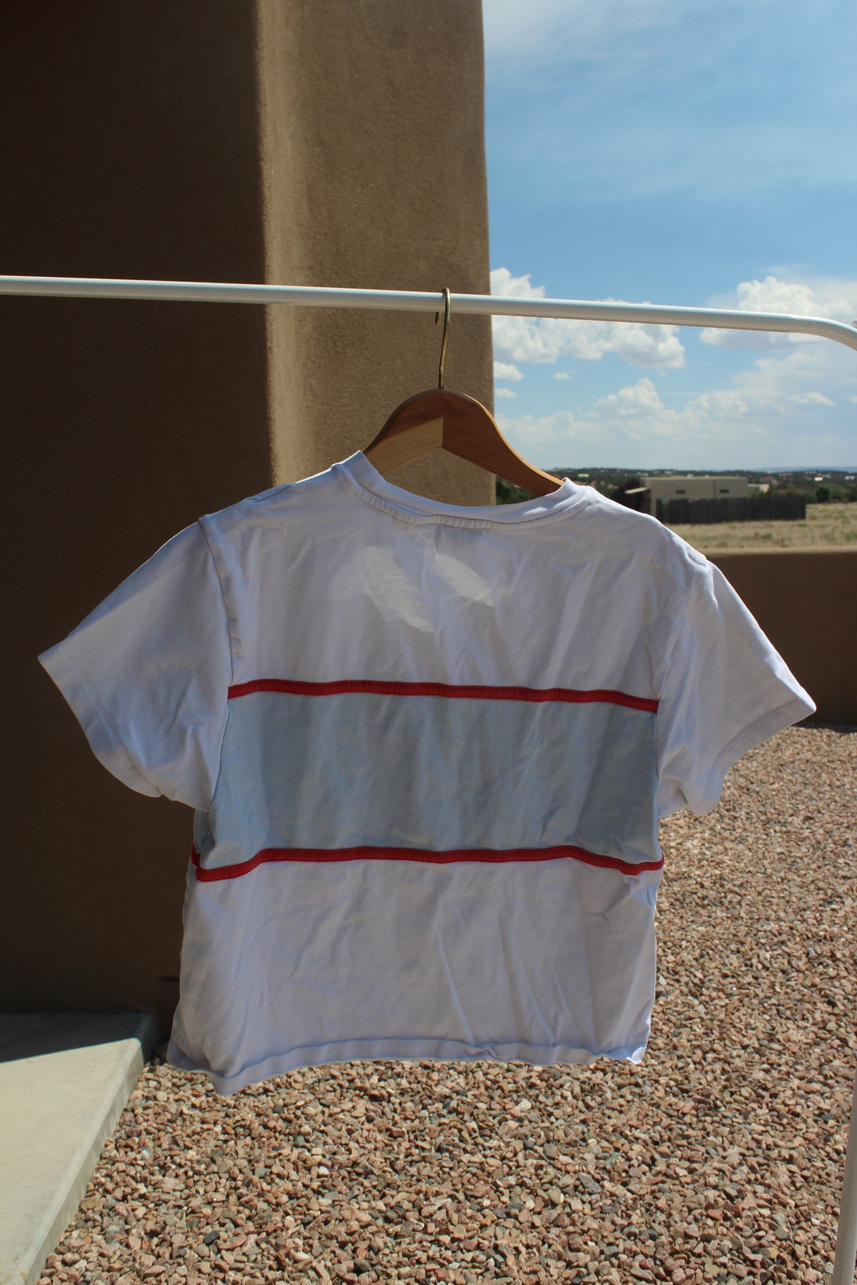 Levi's White Tee w/ Blue Stripe