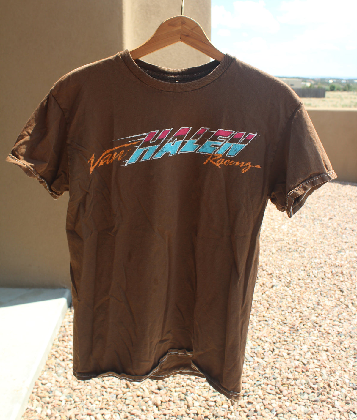 Brown Van Halen Racing Graphic T-Shirt