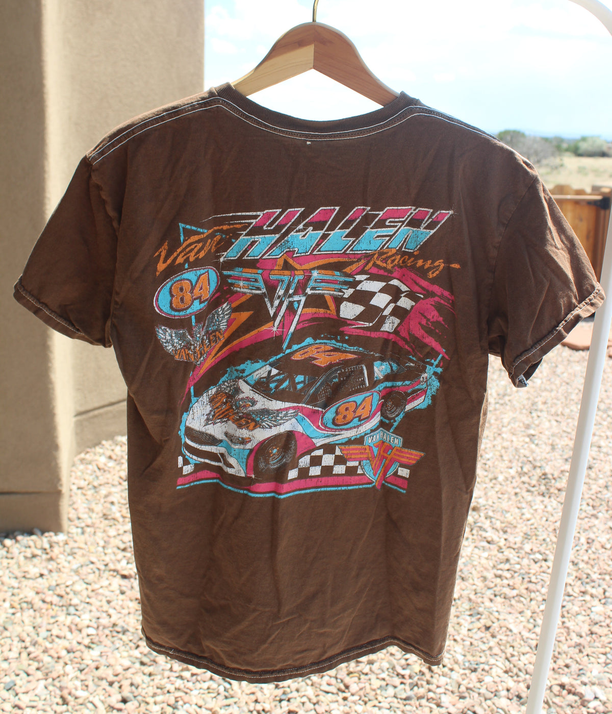 Brown Van Halen Racing Graphic T-Shirt