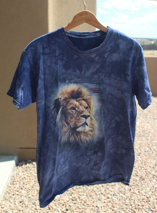 Patriotic Lion Tie-dye T-shirt
