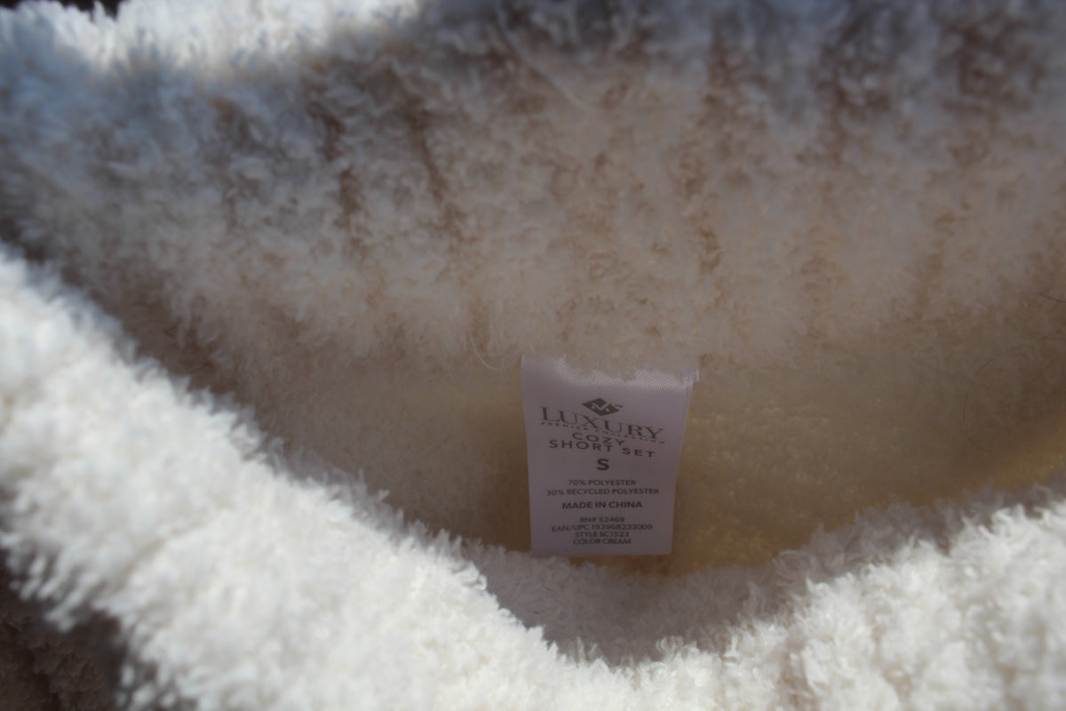Cream Cozy Shorts