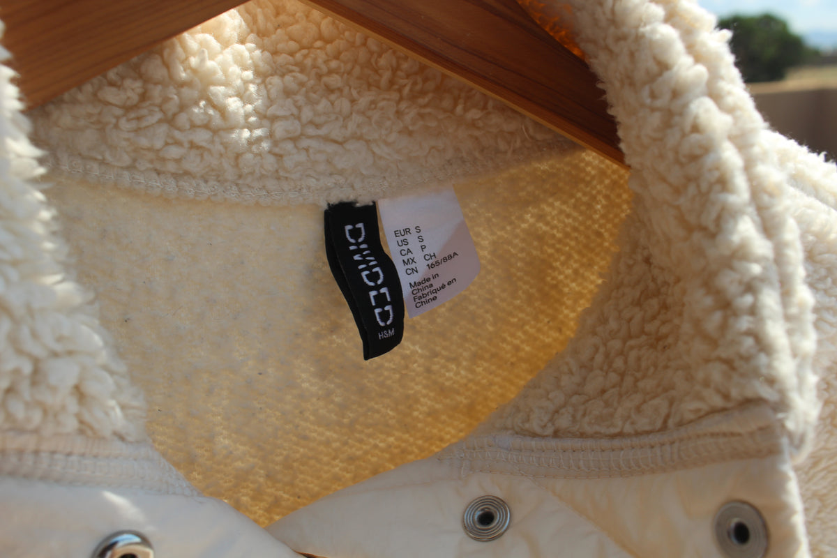 Cream Sherpa Pullover Vest