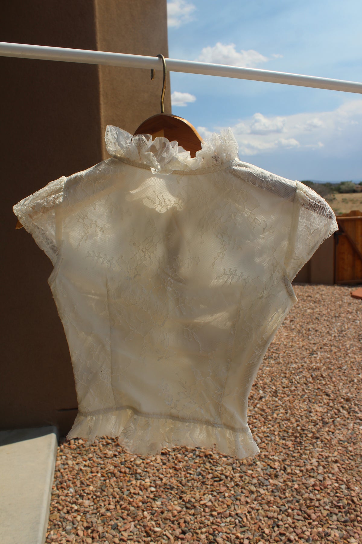 Cream Lace Corset Top