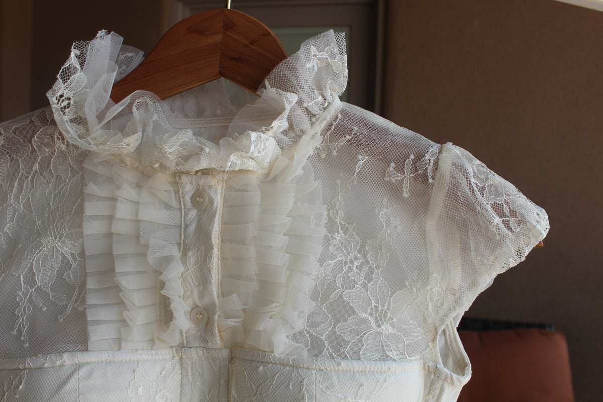 Cream Lace Corset Top
