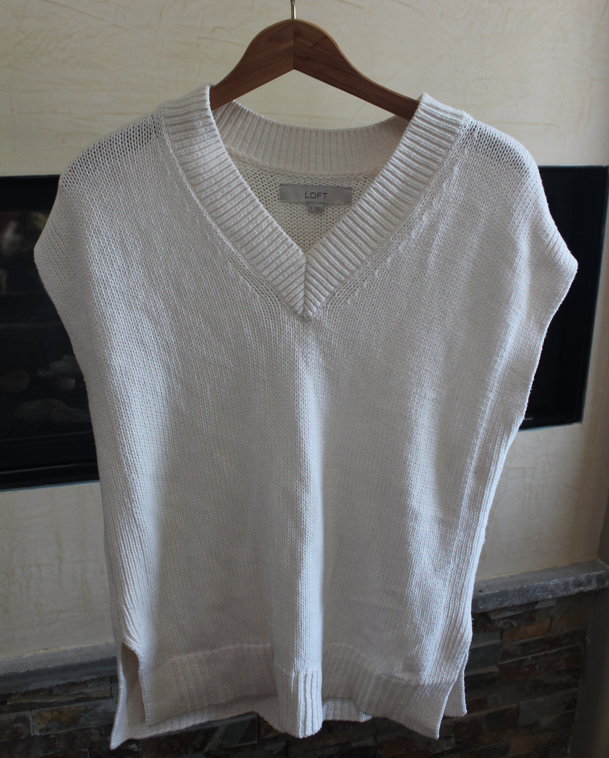 Loft Cream Sweater Vest