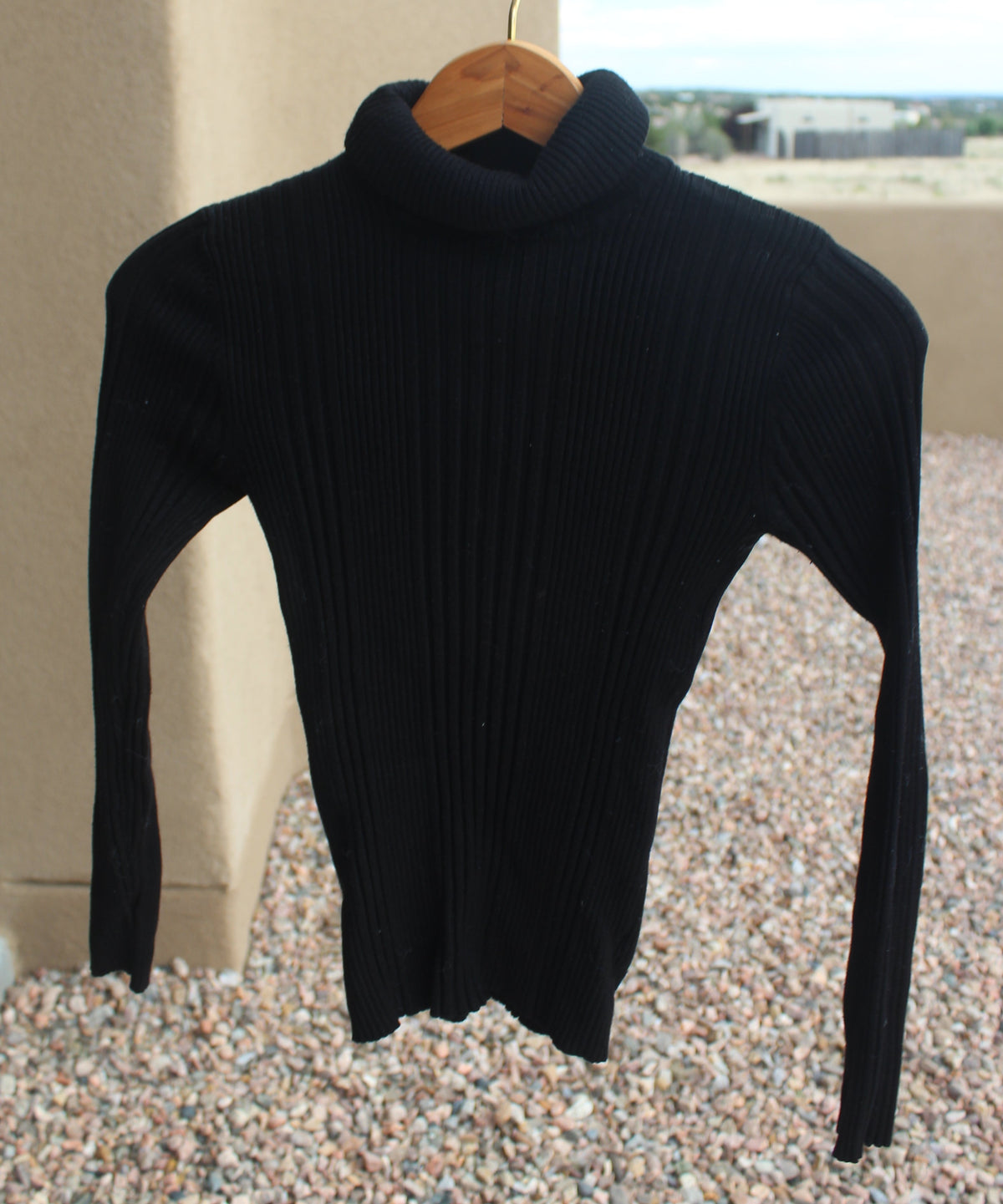 Black Knit Turtleneck Sweater